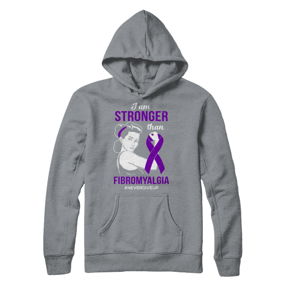 I Am Stronger Than Fibromyalgia Awareness Support T-Shirt & Hoodie | Teecentury.com