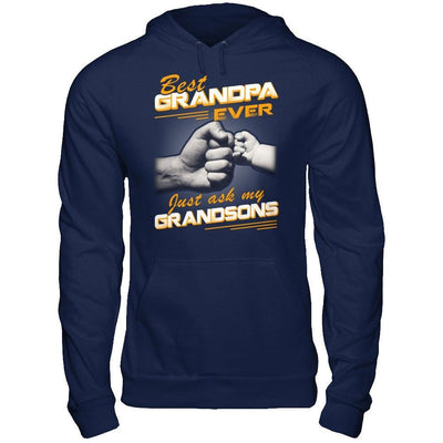 Best Grandpa Ever Just Ask My Grandsons T-Shirt & Hoodie | Teecentury.com