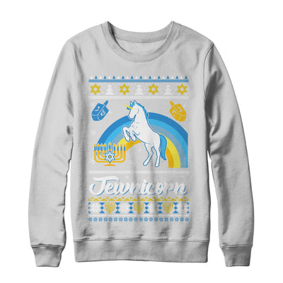 Funny Ugly Hanukkah Sweater Unicorn Jewnicorn T-Shirt & Sweatshirt | Teecentury.com