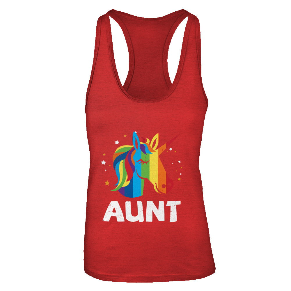 LGBT Pride Lesbian Gay Proud Aunt Unicorn T-Shirt & Tank Top | Teecentury.com