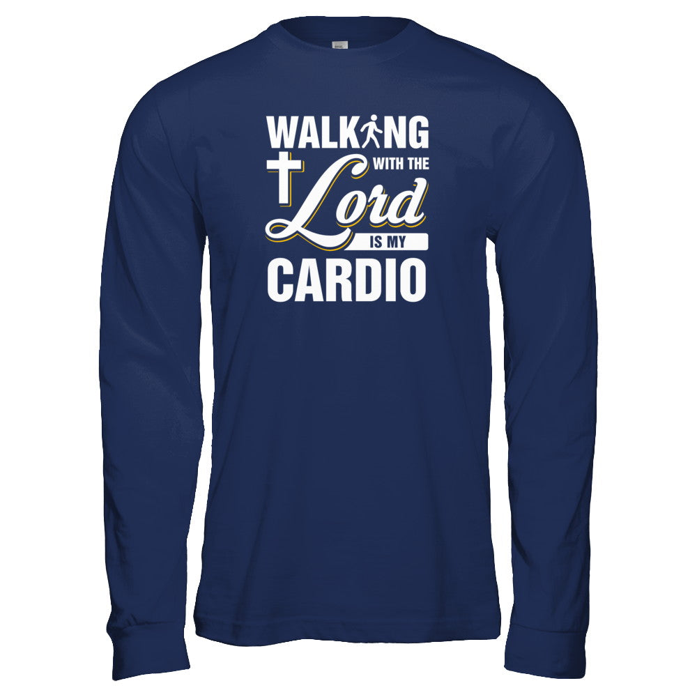 Walking With The Lord Is My Cardio T-Shirt & Tank Top | Teecentury.com