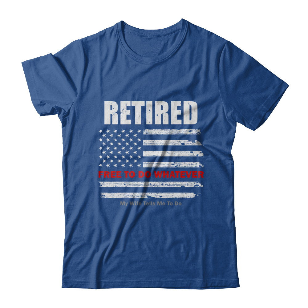 Retired Free to Do Whatever Thin Red Line Firefighter T-Shirt & Hoodie | Teecentury.com