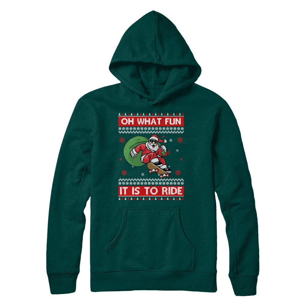 Oh What Fun It Is To Ride Skateboard Christmas Sweater T-Shirt & Sweatshirt | Teecentury.com