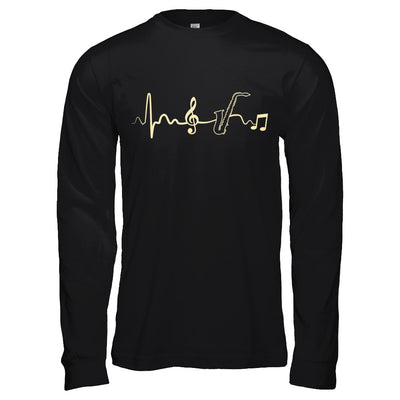 Saxophone Heartbeat Musician T-Shirt & Hoodie | Teecentury.com