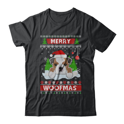 Bulldog Merry Woofmas Ugly Christmas Sweater T-Shirt & Sweatshirt | Teecentury.com