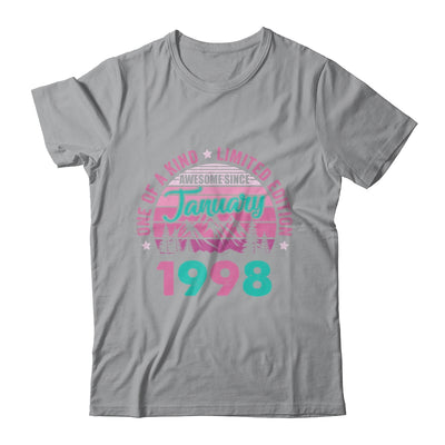 25 Years Old Awesome Since January 1998 25th Birthday Women Shirt & Tank Top | teecentury