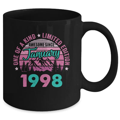 25 Years Old Awesome Since January 1998 25th Birthday Women Mug | teecentury