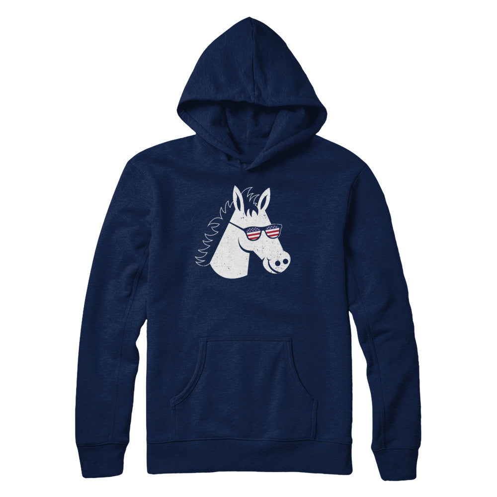 July 4Th Patriotic USA American Flag With Horse T-Shirt & Hoodie | Teecentury.com