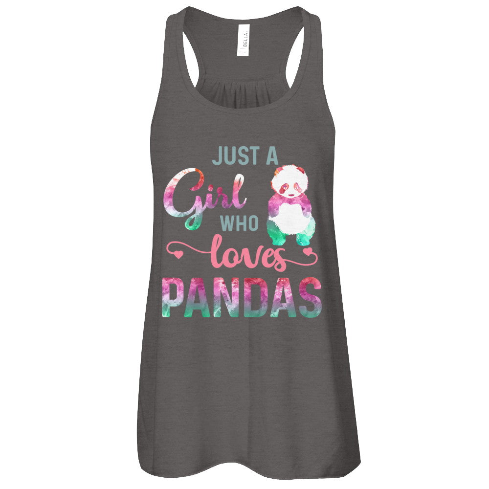 Just A Girl Who Loves Pandas Panda Lover T-Shirt & Tank Top | Teecentury.com