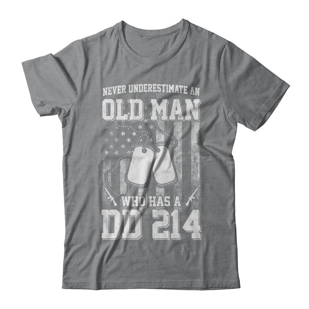Never Underestimate An Old Man Who Has DD214 T-Shirt & Hoodie | Teecentury.com