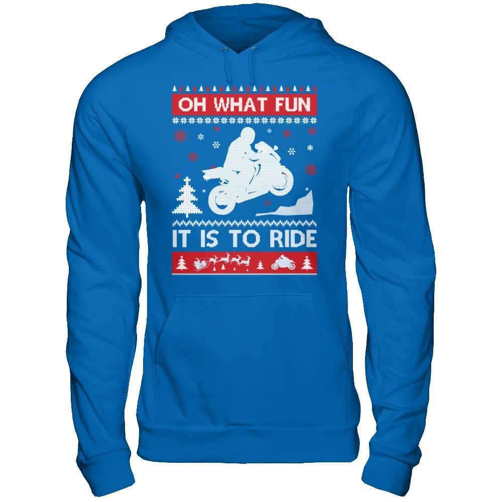 Motorbike Sweater Christmas Oh What Fun It Is To Ride T-Shirt & Hoodie | Teecentury.com