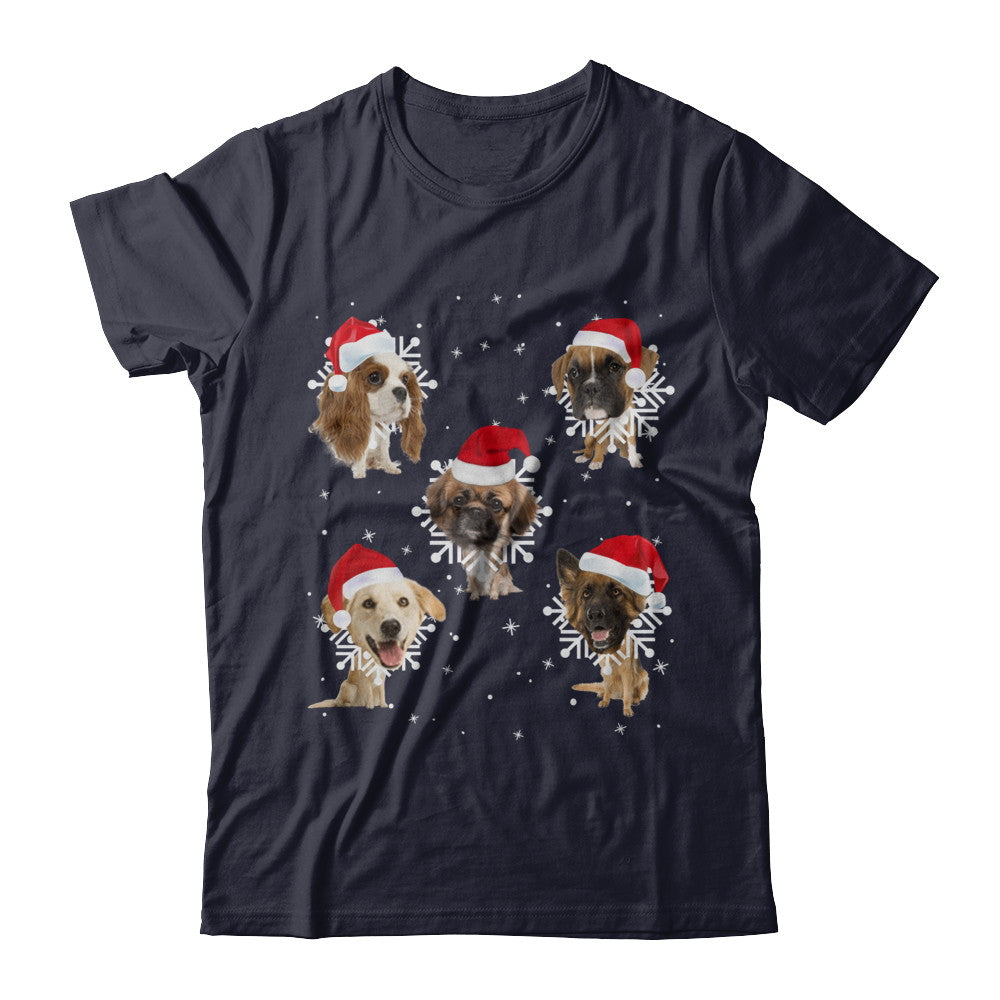 Cute Dog's Christmas Snowflakes Cat Claus T-Shirt & Sweatshirt | Teecentury.com