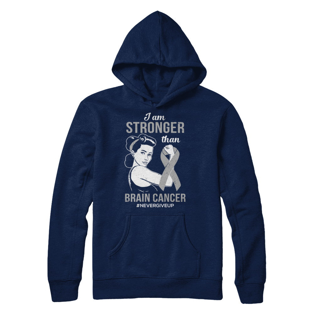 I Am Stronger Than Brain Cancer Awareness Support T-Shirt & Hoodie | Teecentury.com