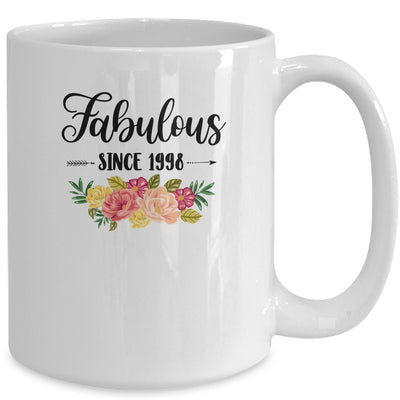 25th Birthday Gifts Women 25 Year Old Fabulous Since 1998 Mug | teecentury