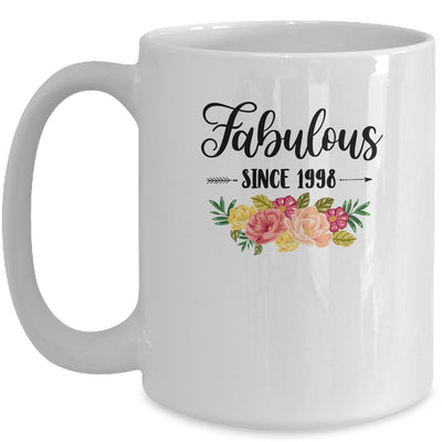 25th Birthday Gifts Women 25 Year Old Fabulous Since 1998 Mug | teecentury