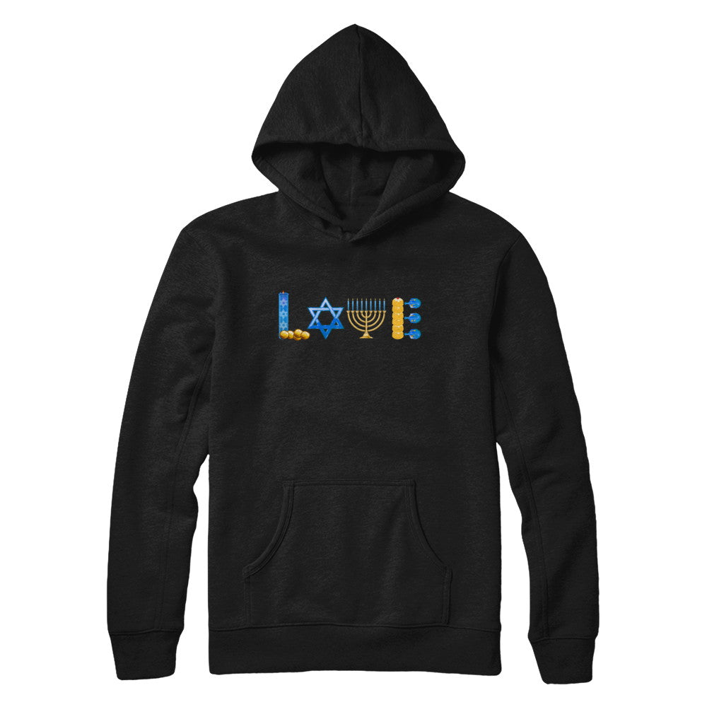 Jewish Love Happy Hanukkah Star Heart Gift T-Shirt & Sweatshirt | Teecentury.com