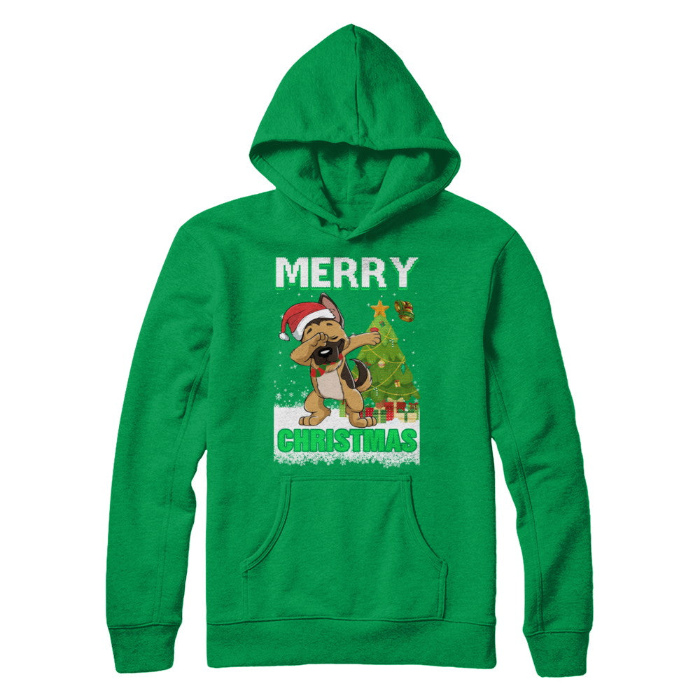 Cute German Shepherd Claus Merry Christmas Ugly Sweater T-Shirt & Sweatshirt | Teecentury.com