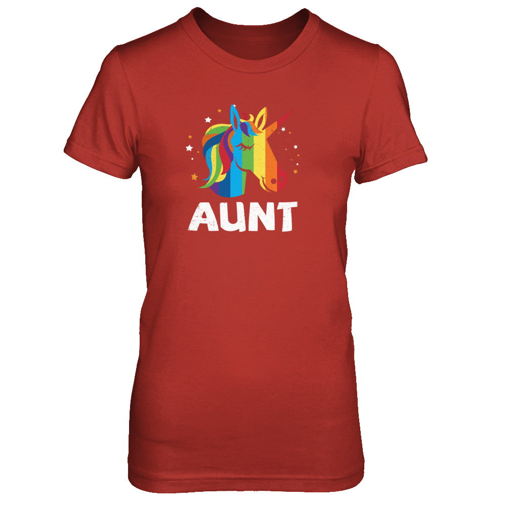 LGBT Pride Lesbian Gay Proud Aunt Unicorn T-Shirt & Tank Top | Teecentury.com