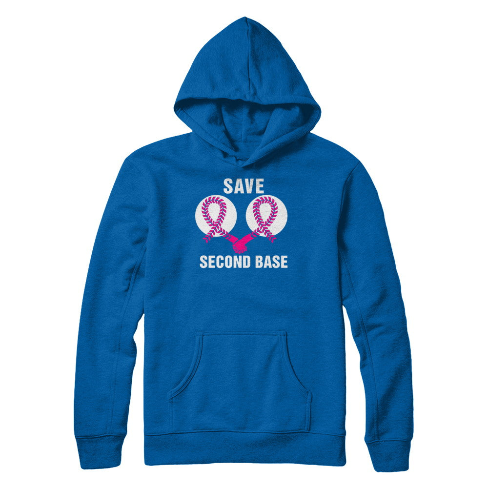 Save Second 2nd Base Funny Baseball Breast Cancer Awareness Premium Kids  Long Sleeve Shirt