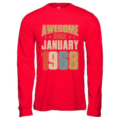 Vintage Retro Awesome Since January 1968 54th Birthday T-Shirt & Hoodie | Teecentury.com