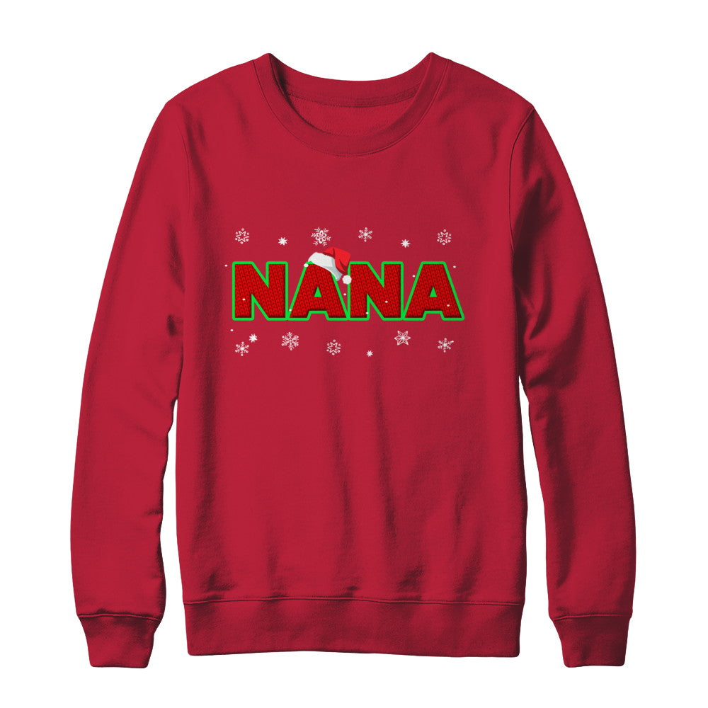 Nana Christmas Santa Ugly Sweater Gift T-Shirt & Sweatshirt | Teecentury.com