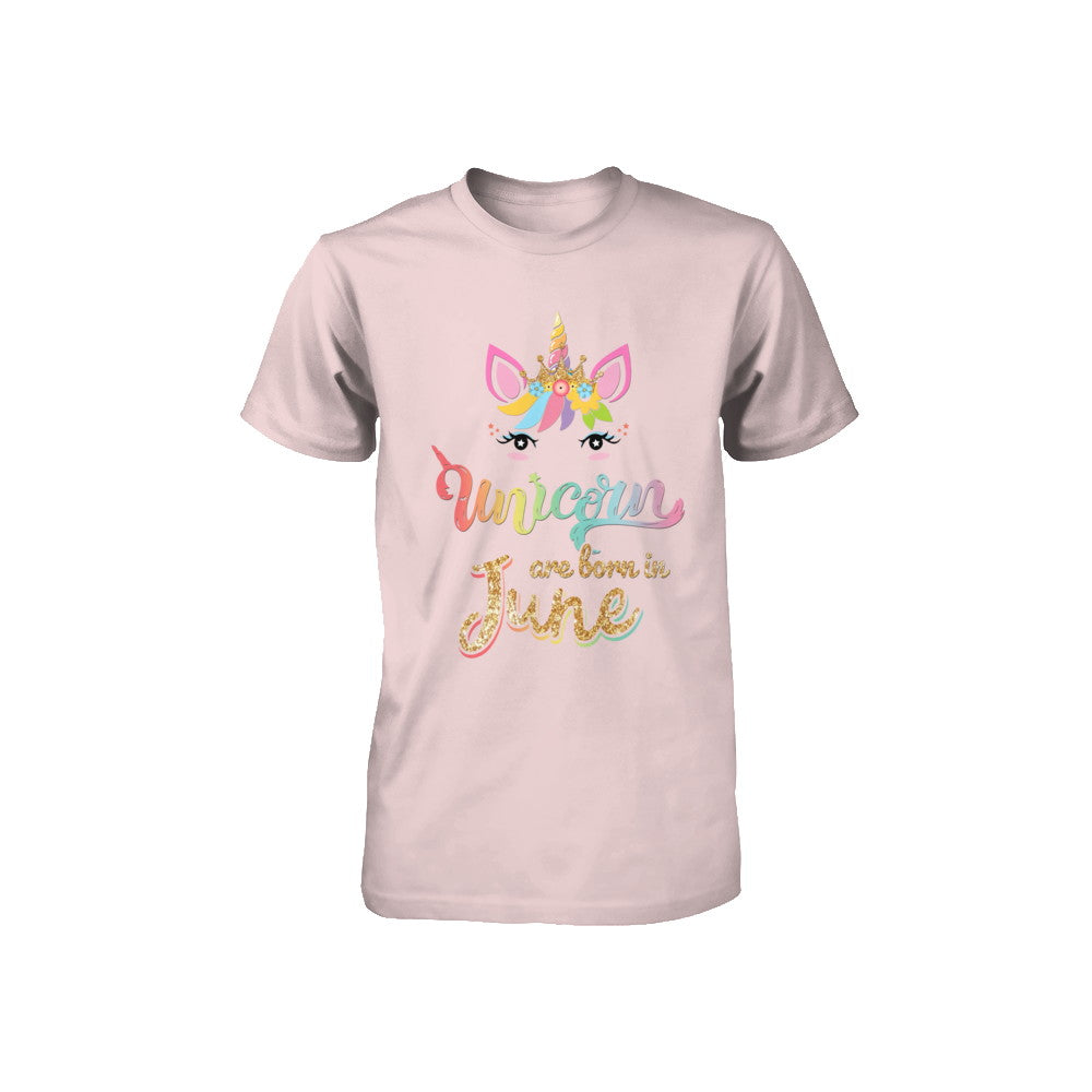 Cute Unicorns Are Born In June Birthday Gift Youth Youth Shirt | Teecentury.com