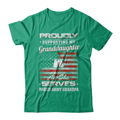 Supporting My Granddaughter As She Serves Proud Army Grandpa T-Shirt & Hoodie | Teecentury.com
