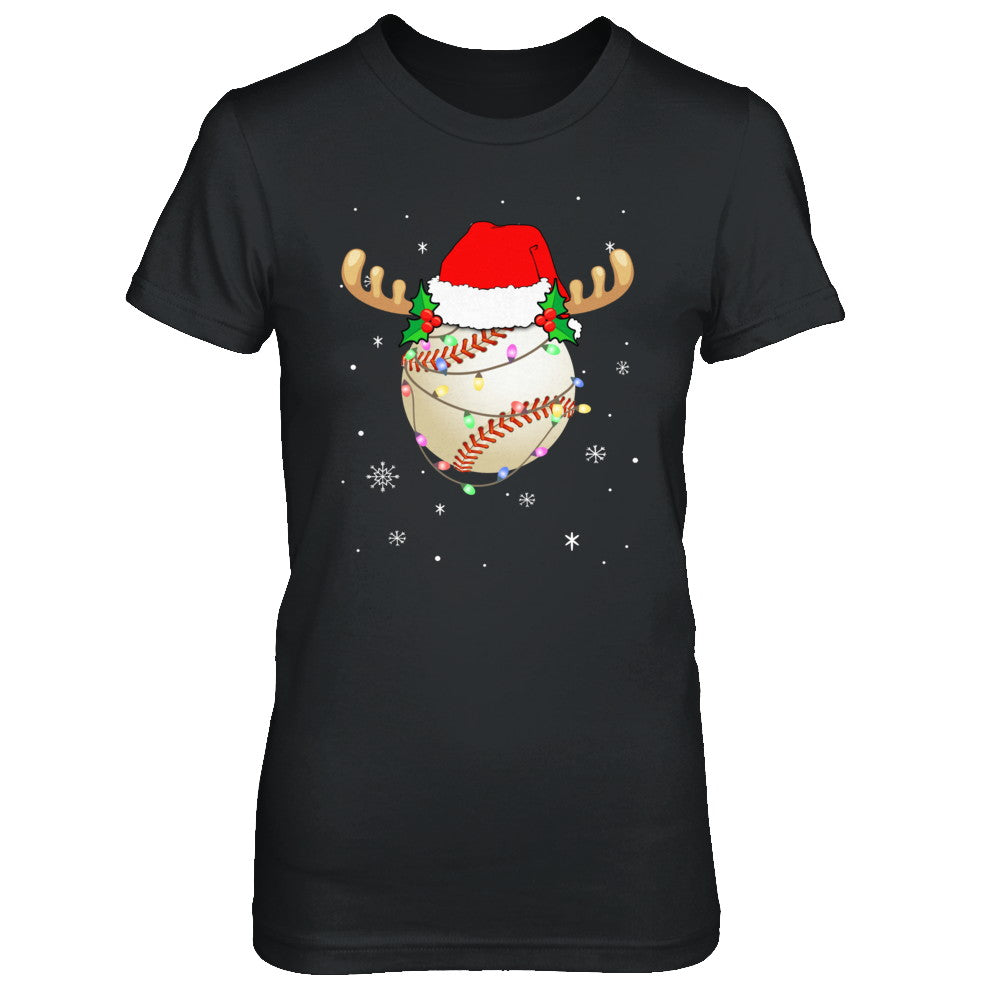Santa Hat Baseball Reindeer Christmas Gifts T-Shirt & Sweatshirt | Teecentury.com