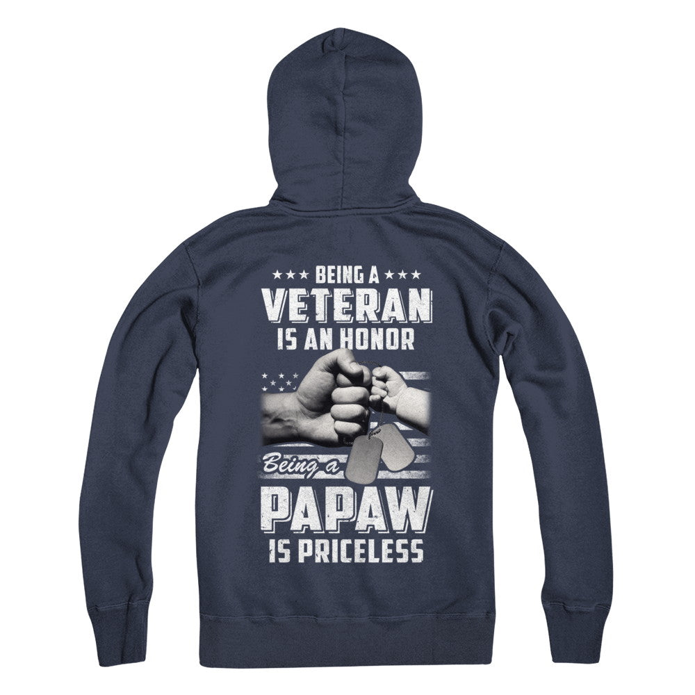 Being A Veteran Is An Honor Being A PaPaw Is Priceless T-Shirt & Hoodie | Teecentury.com