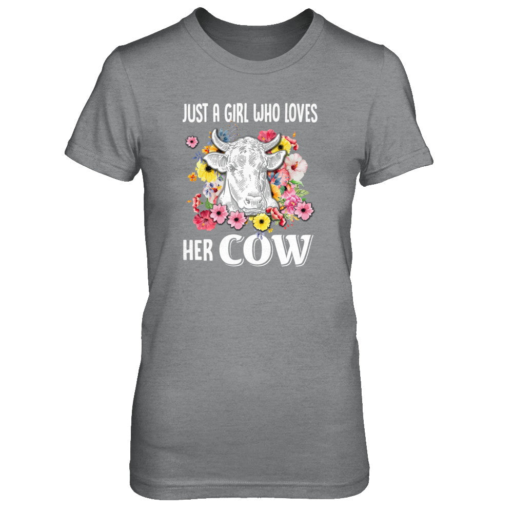 Just A Girl Who Loves Her Cow T-Shirt & Tank Top | Teecentury.com
