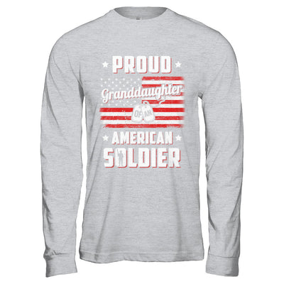 Proud Granddaughter Of A Soldier Army Papa Veteran T-Shirt & Hoodie | Teecentury.com