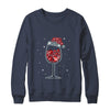 Diamond Wine Glasses Santa Hat Christmas T-Shirt & Sweatshirt | Teecentury.com