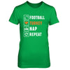 Football Turkey Nap Repeat Funny Thanksgiving Day T-Shirt & Sweatshirt | Teecentury.com