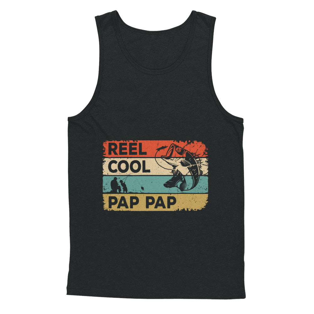 Vintage Reel Cool Pap Pap Fish Fishing Fathers Day T-Shirt & Hoodie | Teecentury.com