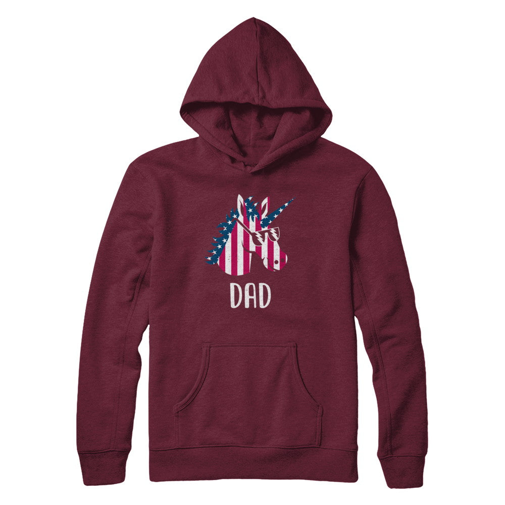 Patriotic Dad Daddy Unicorn Americorn 4Th Of July T-Shirt & Hoodie | Teecentury.com