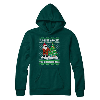 Flossin' Around The Christmas Tree Flossing Ugly Sweater T-Shirt & Sweatshirt | Teecentury.com