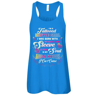 I'm A Tattooed Hippie Girl I Was Born With My Heart T-Shirt & Tank Top | Teecentury.com