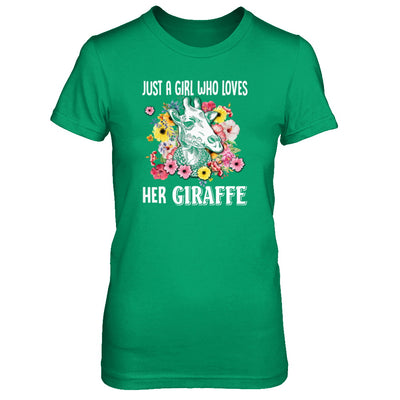 Just A Girl Who Loves Her Giraffe T-Shirt & Tank Top | Teecentury.com