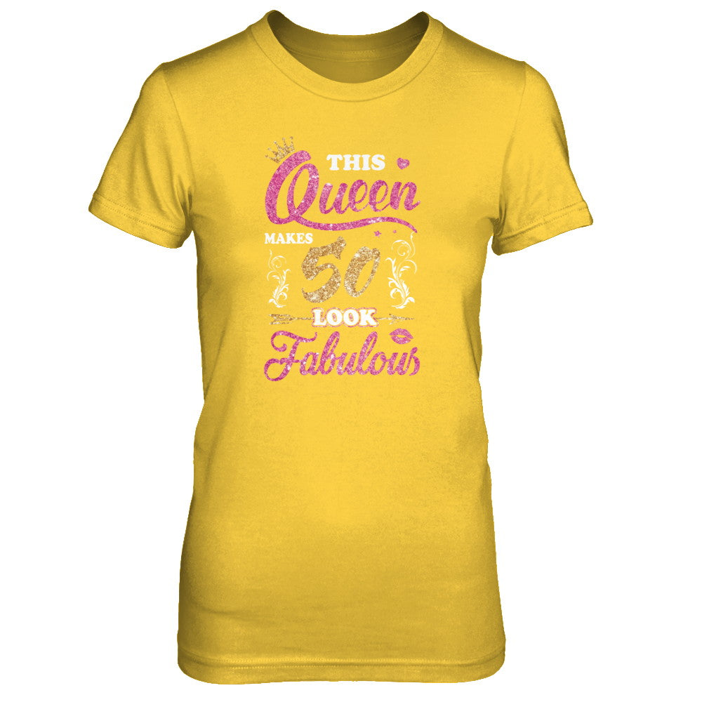 This Queen Makes 50 Look Fabulous 1972 50th Birthday T-Shirt & Tank Top | Teecentury.com