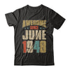 Vintage Retro Awesome Since June 1948 74th Birthday T-Shirt & Hoodie | Teecentury.com
