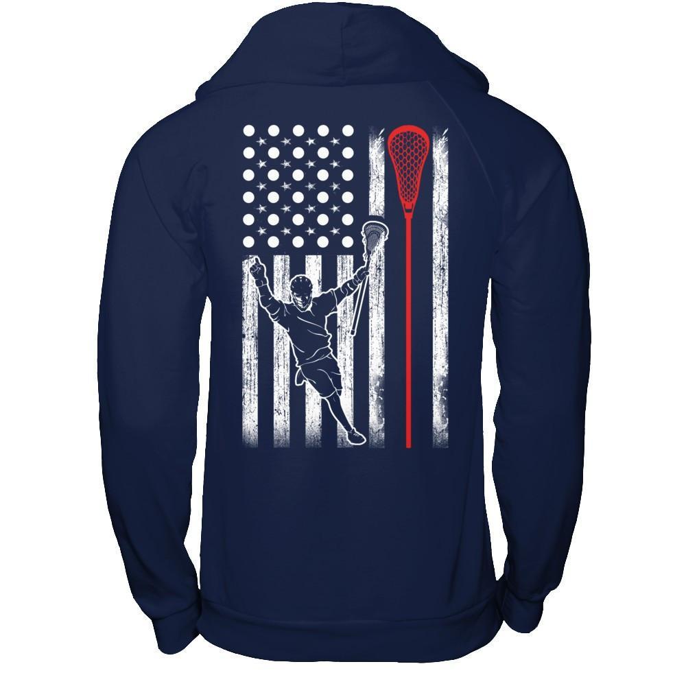 Lacrosse American Flag T-Shirt & Hoodie | Teecentury.com