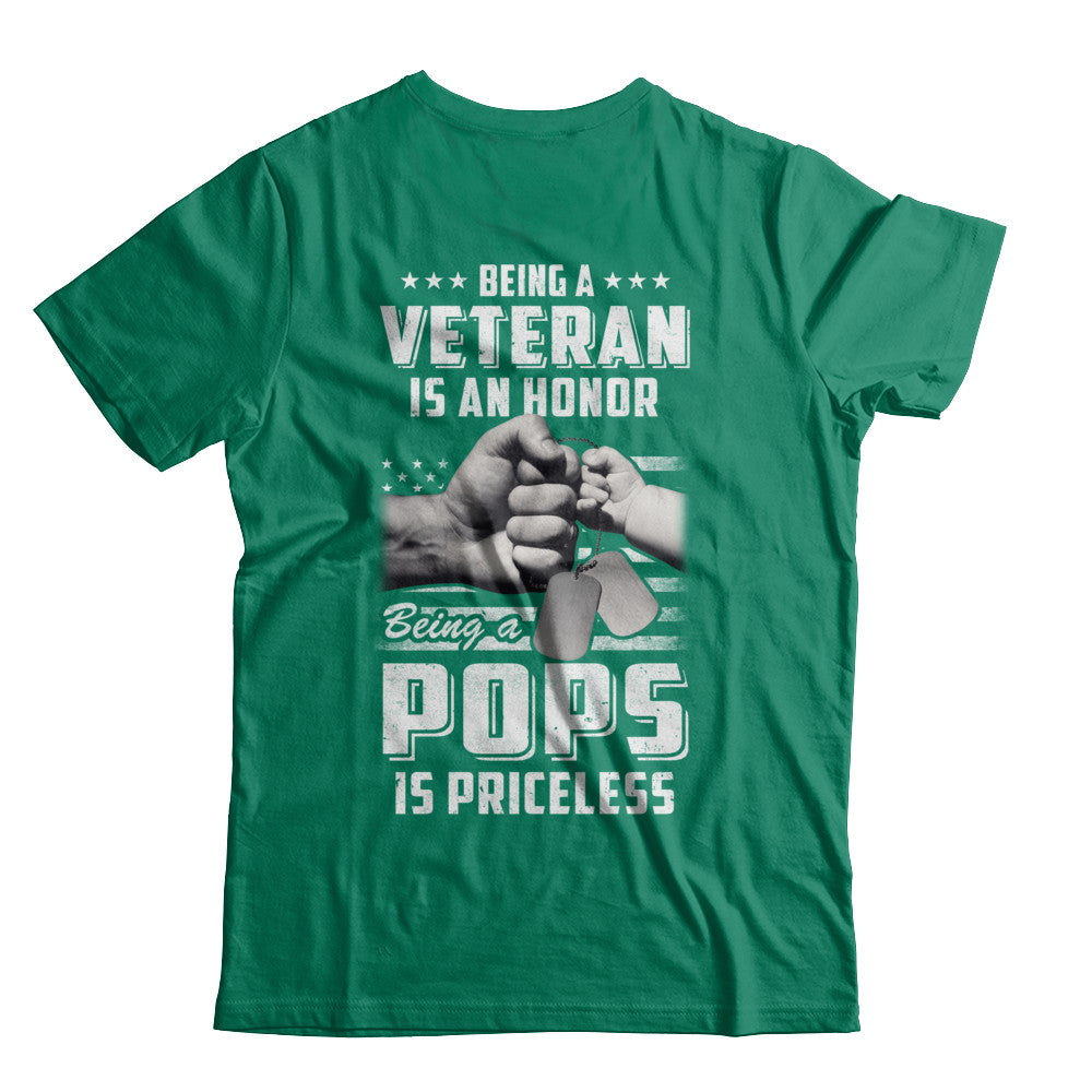 Being A Veteran Is An Honor Being A Pops Is Priceless T-Shirt & Hoodie | Teecentury.com