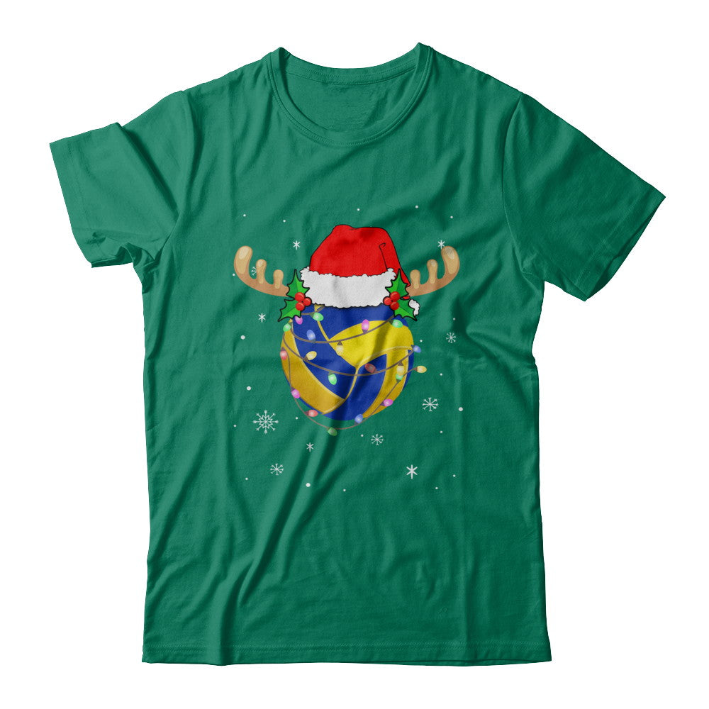 Santa Hat Volleyball Reindeer Christmas Gifts T-Shirt & Sweatshirt | Teecentury.com