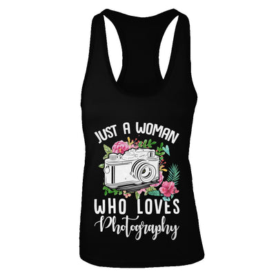 Just A Woman Who Loves Photography Photographer T-Shirt & Tank Top | Teecentury.com