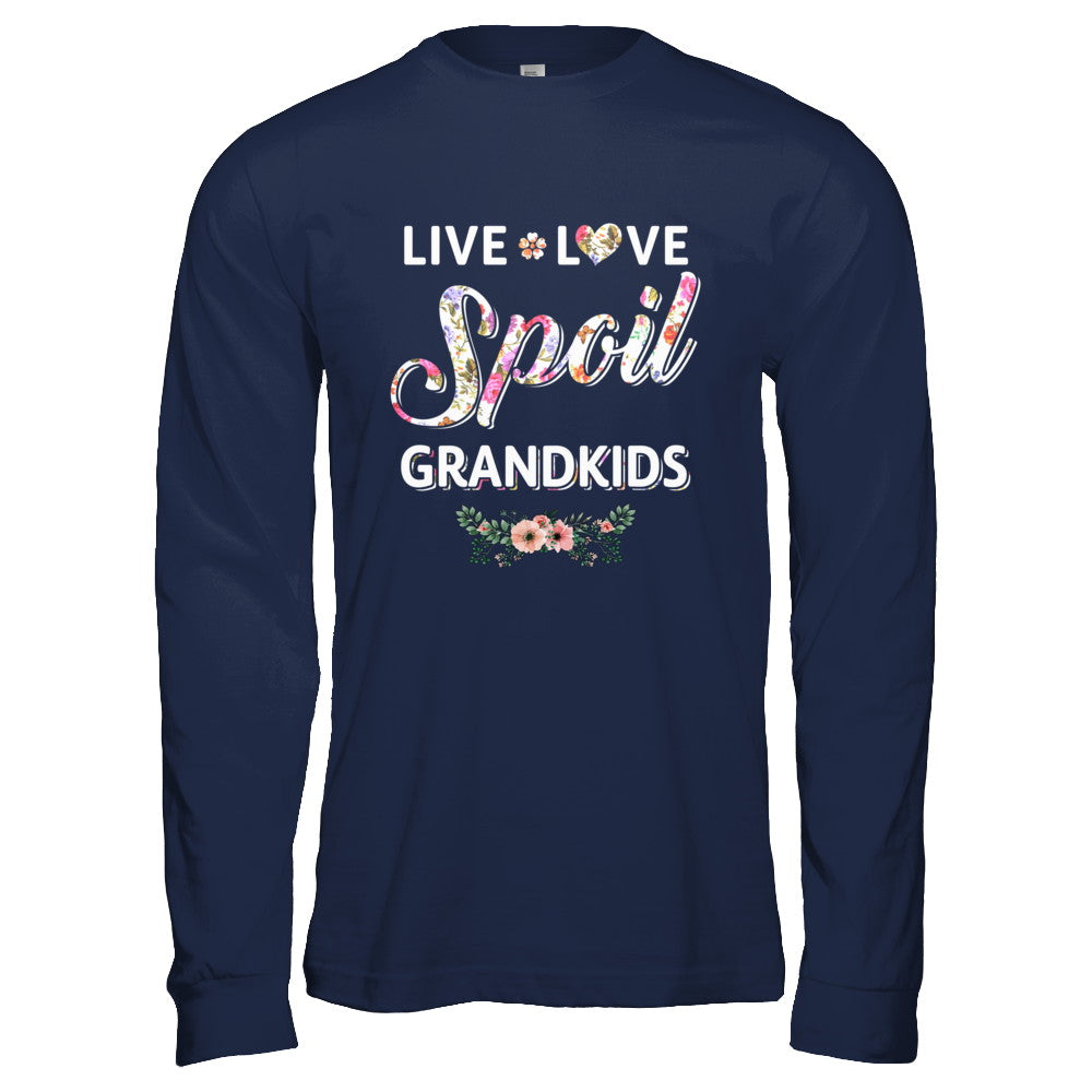 Funny Grandma Live Love Spoil Grandkids Mothers Day T-Shirt & Hoodie | Teecentury.com