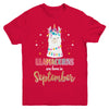 Llama Unicorn Llamacorns Born In September Birthday Gift Youth Youth Shirt | Teecentury.com