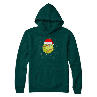 Santa Hat Softball Christmas Gifts T-Shirt & Sweatshirt | Teecentury.com