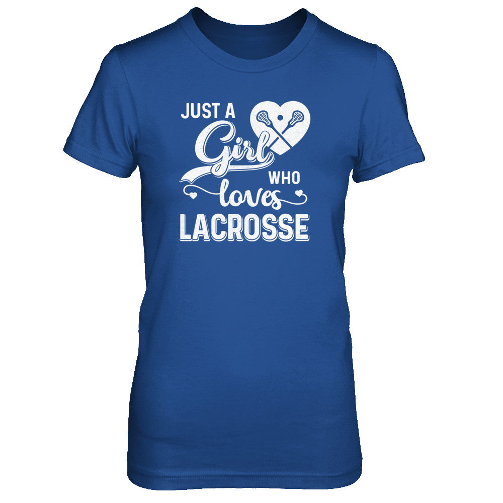 Just A Girl Who Loves Lacrosse T-Shirt & Tank Top | Teecentury.com