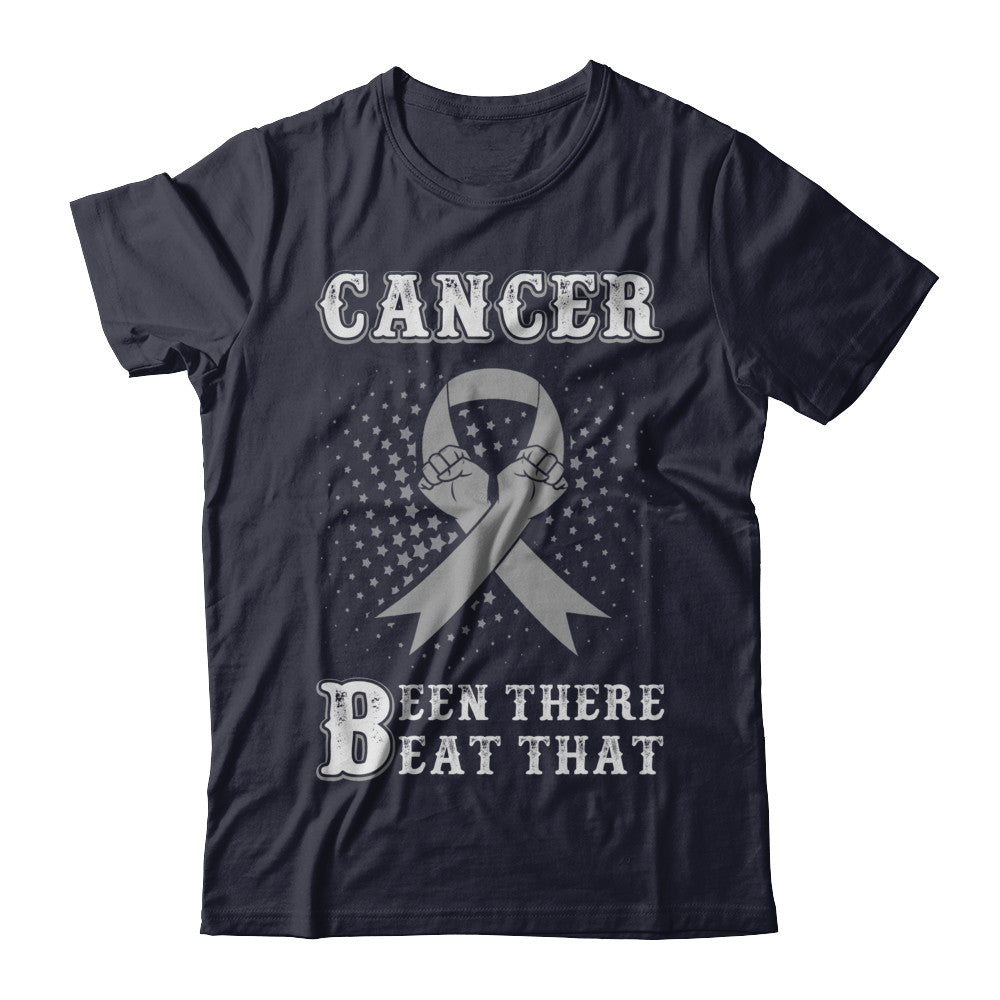 Brain Cancer Been There Beat That Grey Gray Awareness Ribbon T-Shirt & Hoodie | Teecentury.com