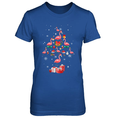 Santa Flamingo Christmas Tree Gift T-Shirt & Sweatshirt | Teecentury.com